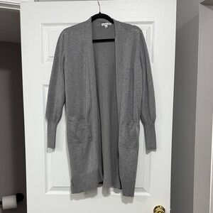 Elegant Gray Women's Cardigan Sweater